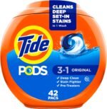 Tide PODS laundry detergent pacs, 3-in-1 Stain Remover, Odor Fighter, Color Protector, 112 Count, HE compatible, Original Scent - Image 20