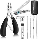 Toenail Clippers for Seniors Thick Toenails, Aucurwen Heavy Duty Toe Nail Clippers Adult Thick Nails Long Handle, Large Toenail Clippers for Thick Nails 7Pcs - Image 7