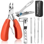 Toenail Clippers for Seniors Thick Toenails, Aucurwen Heavy Duty Toe Nail Clippers Adult Thick Nails Long Handle, Large Toenail Clippers for Thick Nails 7Pcs - Image 6