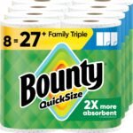 Bounty Quick Size Paper Towels, White, 8 Family Rolls