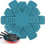 BYKITCHEN Pan and Pot Protectors, Larger & Thicker Pan Protectors with Stars, Set of 6 and 3 Different Sizes, Pot Protectors for Stacking and Protecting Your Cookware - Image 4