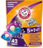 Arm & Hammer Plus OxiClean With Odor Blasters Laundry Detergent 5-IN-1 Power Paks, 42CT (Packaging may vary) - Image 7