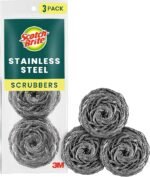 Scotch-Brite Stainless Steel Scrubbers, Scouring Pads for Cleaning Tough Baked-On Messes, Metal Scrubbers for Cleaning Dishes, 3 Scrub Pads - Image 9
